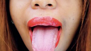 Sweet Black milf with Glasses Showing you her Talent with that Slutty Red Lips Mouth she has