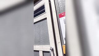 Lusty cougar makes Home Depot “She-Shed” her Bitch!!!