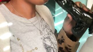 Sugarbabyfi sucking off on her sex toy and showing me her crazy hot