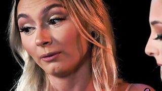 Blonde 19 year old stepsisters Lily Larimar and Chloe Temple wild lesbo