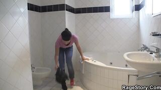 Ex-Wife offer bj and ride dick after shower