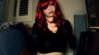 Nancy may Doll one! a Red Haired Female Masked Latex Doll Wishes to Performance you her Twat and Pvc Body!