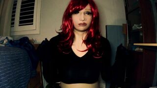 Nancy may Doll one! a Red Haired Female Masked Latex Doll Wishes to Performance you her Twat and Pvc Body!