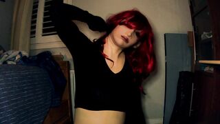 Nancy may Doll one! a Red Haired Female Masked Latex Doll Wishes to Performance you her Twat and Pvc Body!