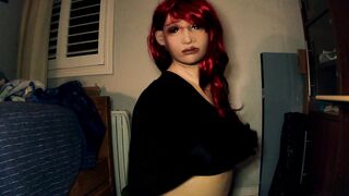 Nancy may Doll one! a Red Haired Female Masked Latex Doll Wishes to Performance you her Twat and Pvc Body!