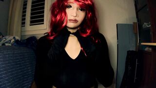 Nancy may Doll one! a Red Haired Female Masked Latex Doll Wishes to Performance you her Twat and Pvc Body!