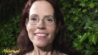 Red Haired Housewife Deepthroats a Huge African Cock outdoor