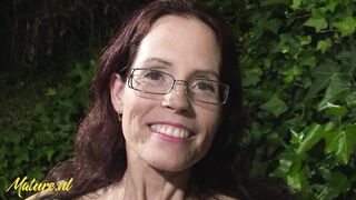 Red Haired Housewife Deepthroats a Huge African Cock outdoor