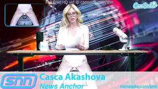 SNN News Anchor mom Casca Akashova Masturbates on Air