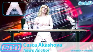 SNN News Anchor mom Casca Akashova Masturbates on Air
