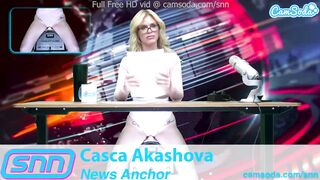 SNN News Anchor mom Casca Akashova Masturbates on Air