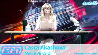 SNN News Anchor mom Casca Akashova Masturbates on Air