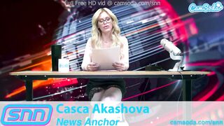 SNN News Anchor mom Casca Akashova Masturbates on Air