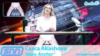 SNN News Anchor mom Casca Akashova Masturbates on Air