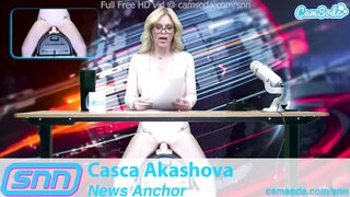 SNN News Anchor mom Casca Akashova Masturbates on Air