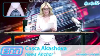 SNN News Anchor mom Casca Akashova Masturbates on Air