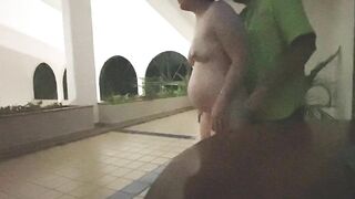 Camille Pregnant, Nude and having Sex between the Elevator and the Lobby