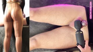 Spanking & Wrecked Orgasm into Chastity Cage