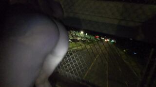PAWG Gets Naked down to be Nude and Twerk on Outdoors Bridge