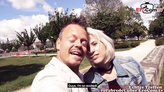 REAL SEXDATE - German tourist meet and plowed blonde MILF