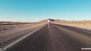 BANG Surprise - Dark Hair Hot Freya Parker Skates Inside Wild