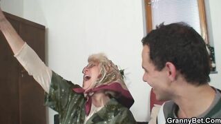 Bae old lady takes doggy-nailed from young dude