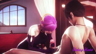 LOL KDA Cartoon - Evelyn Rough sex - Leage of