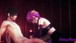 LOL KDA Cartoon - Evelyn Rough sex - Leage of