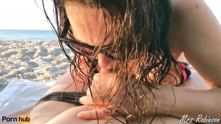 Exhibitionist Ex-Wife always wants to Suck Dick at the Beach