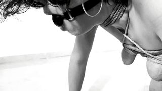 Subspace: Part 2/3 slave Training - Neck Tie, Gag Ball, Anal Hook, Magic Wand Fetish ON HER KNEES