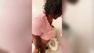 Black BBW Cleaning Nipples Hanging out my Shirt