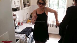 Blonde 40 over babe cougar milf fucks with stepson while