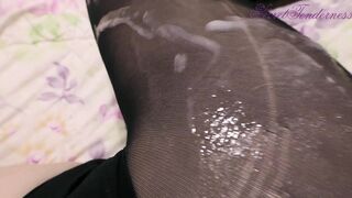 Cum on Torn Tights