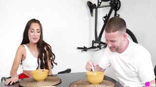 Cameron Canela Her BreakFast Twat Under Table