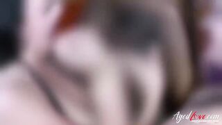 AGEDLOVE Big Boobed Older Auntie Trisha Managing 2 Dicks inside Hardcore
