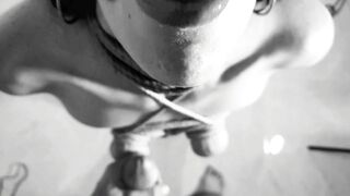 Subspace: Part 3/3 slave Training - CUM on her Bound up Titted with Ball Gag inside her Mouth