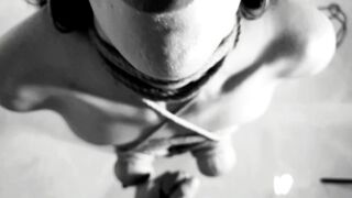 Subspace: Part 3/3 slave Training - CUM on her Bound up Titted with Ball Gag inside her Mouth