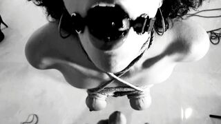Subspace: Part 3/3 slave Training - CUM on her Bound up Titted with Ball Gag inside her Mouth