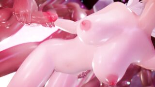 【MMD R-18 year old SEX DANCE】 KASHIMA CHAN YUMMY GANG BANG EXTREME SEX うめき声とハードセックス [MMD]