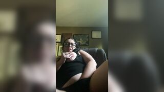Gothic mom Sneaks a Twat Rub and Finger inside Office