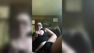 Gothic mom Sneaks a Twat Rub and Finger inside Office