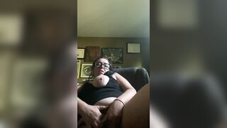 Gothic mom Sneaks a Twat Rub and Finger inside Office