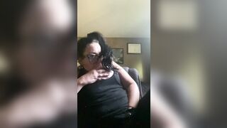 Gothic mom Sneaks a Twat Rub and Finger inside Office