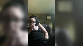 Gothic mom Sneaks a Twat Rub and Finger inside Office