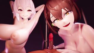【MMD R-teenie SEX DANCE】BALTIMORE, SIRIUS BABE SEXSUAL SWEET BOOTY HAVING FUN WITH CANDIES ナルゴナスクロスウェア [MMD]