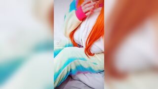 Adorable Tik Tok with Animated Music Long Breasts Silicone Rubber Suit Dance