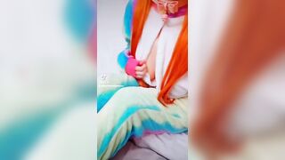 Adorable Tik Tok with Animated Music Long Breasts Silicone Rubber Suit Dance