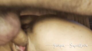 cunt with mouth inside Tights Loves to Rides Huge Dick to have Multiple Squirt Orgasms
