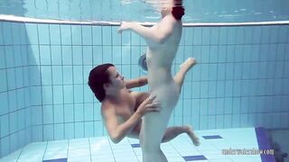 2 naughty babes Lucy and Katrin swimming nude