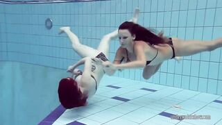 2 naughty babes Lucy and Katrin swimming nude